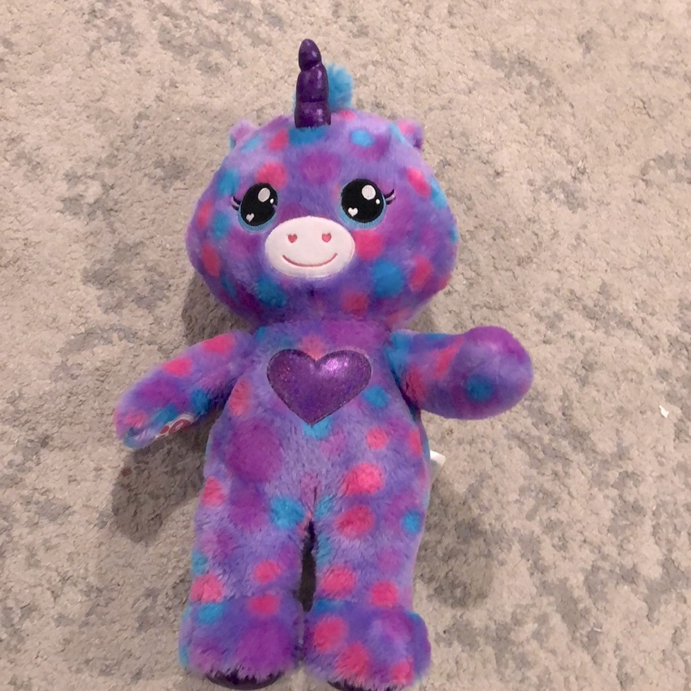 Build a Bear purple pink teal unicorn with Mohawk